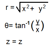 cylindrical coordinates equation